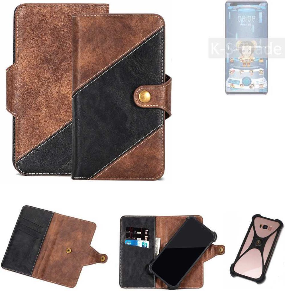 K-S-Trade Handyhülle Schutzhülle Bookstyle Case kompatibel mit HTC Wildfire E3 Klapphülle Cover Hülle Schutztasche 1x