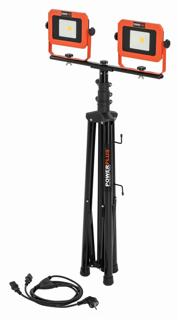Projecteur hybride 20+220V Powerplus Argent avec trépied ajustable - 13