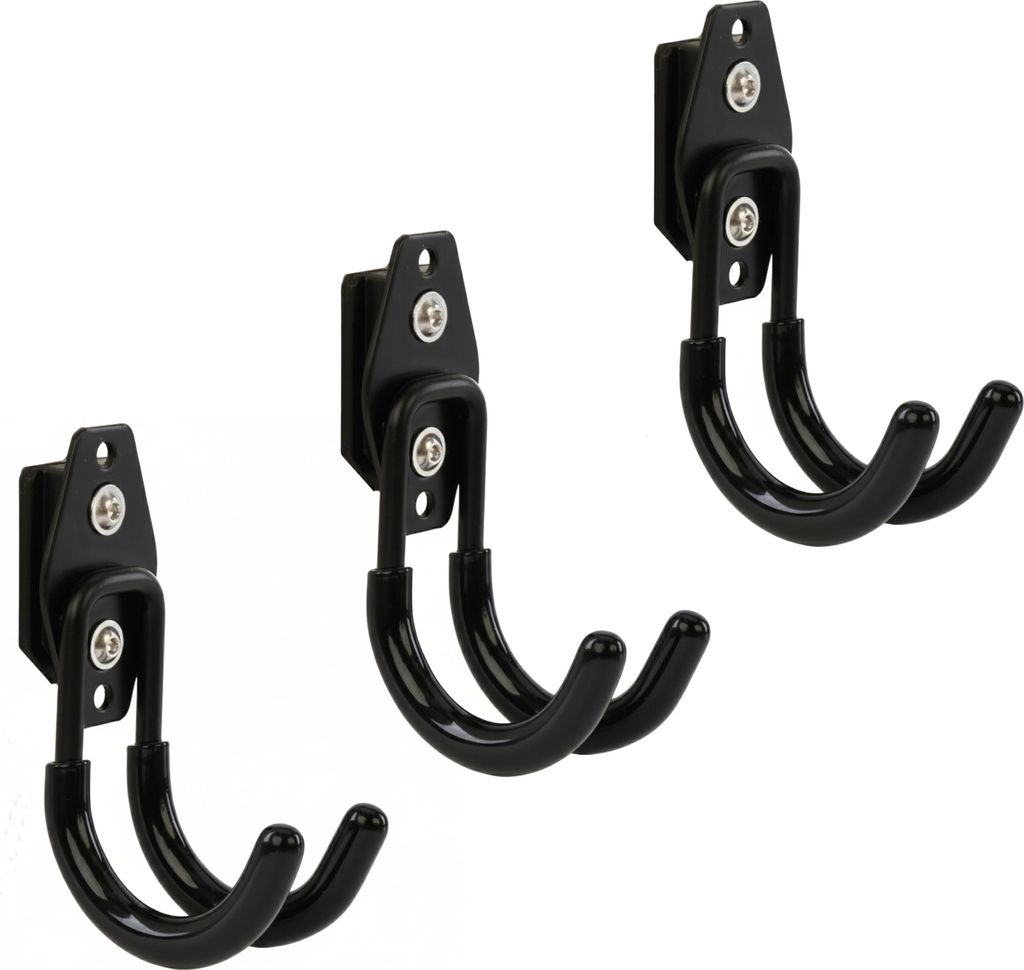 Set 3 Stck. Werkzeughaken von BOTLE für Qbrick Koffer-System für Elektrowerkzeuge, U-förmig 7cm, stabil mit PVC-Ummantelung, für Garage, Schupp...