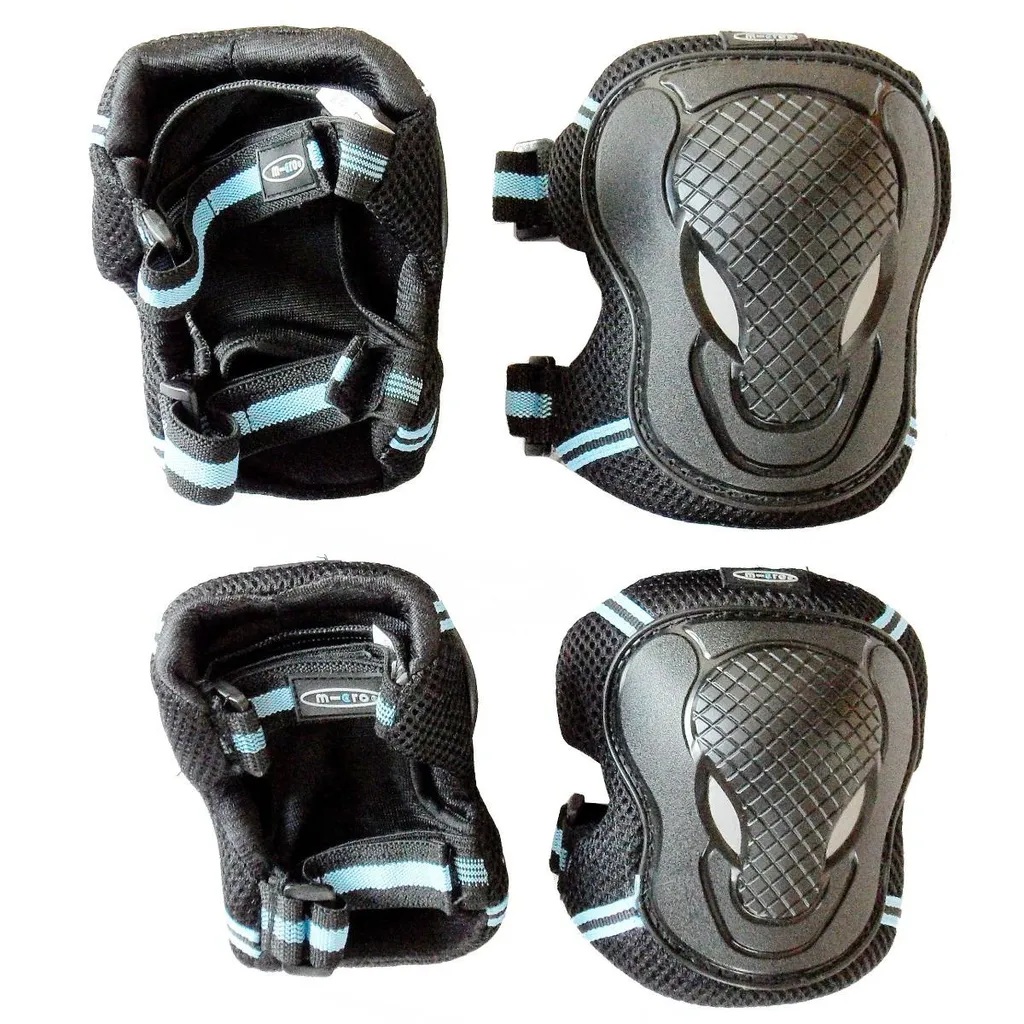 Micro genouillères et coudières noir taille L protection renforcée