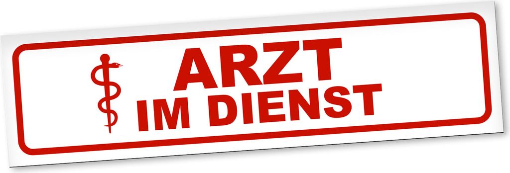PantherPixel Arzt Im Dienst Magnetschild Auto Notdienst Facharzt Magnetfolie Geschenkidee 45 x 12 cm STANDARDFARBFOLIEN