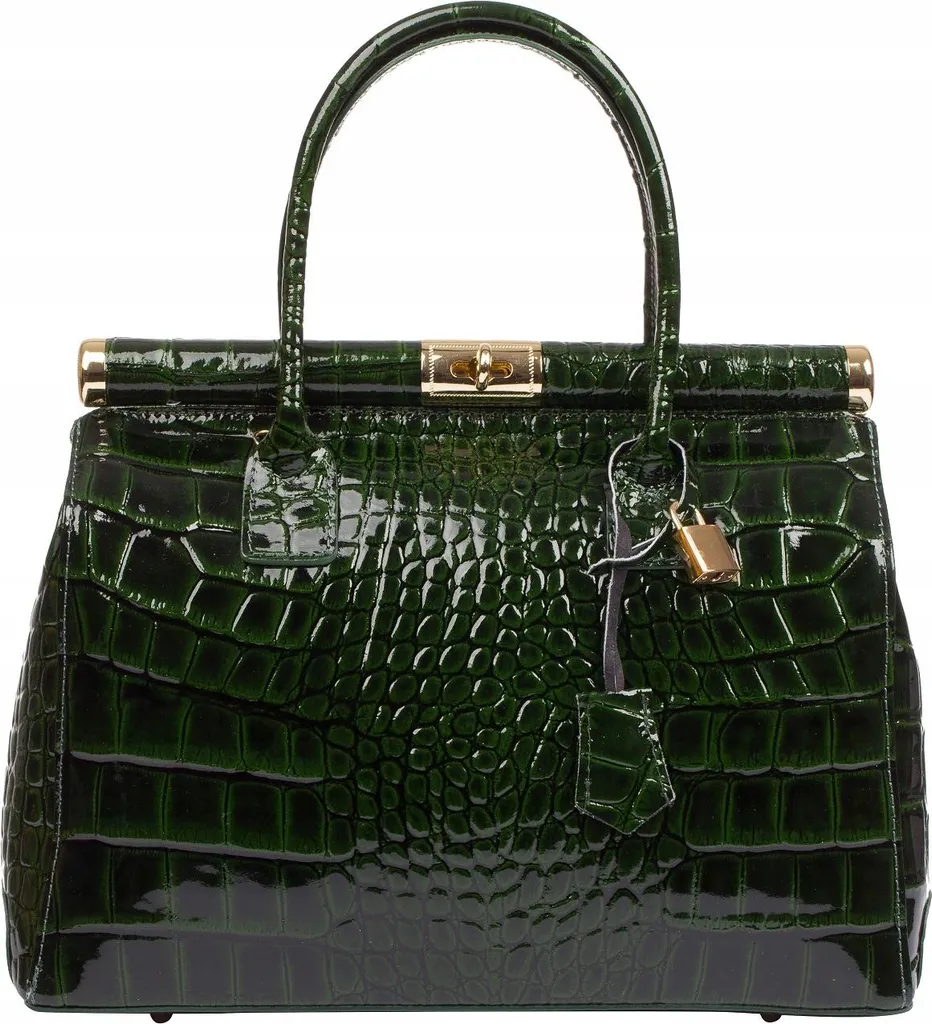 Shopping Bag Donna Verde Smeraldo - Borsa in Pelle Italiana di Tendenza