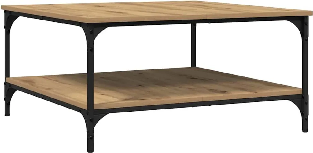 Tavolino Basso in Rovere Artisan 80x80x40 cm - Qualità e Finitura