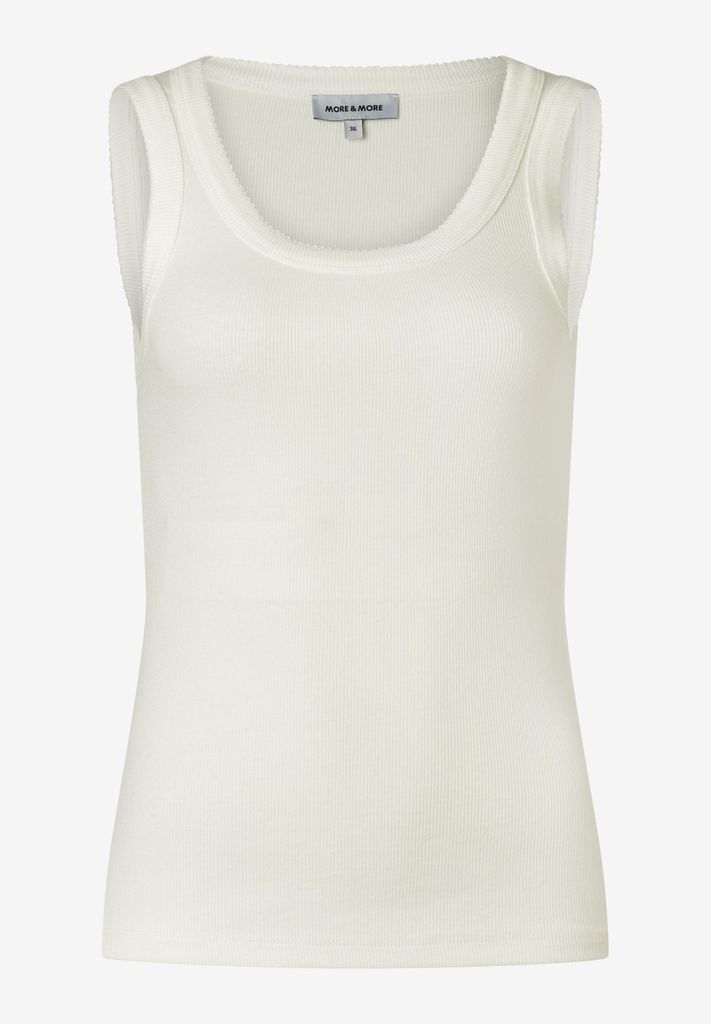 MORE & MORE Tank Top with Lace-t 0041 off white 44