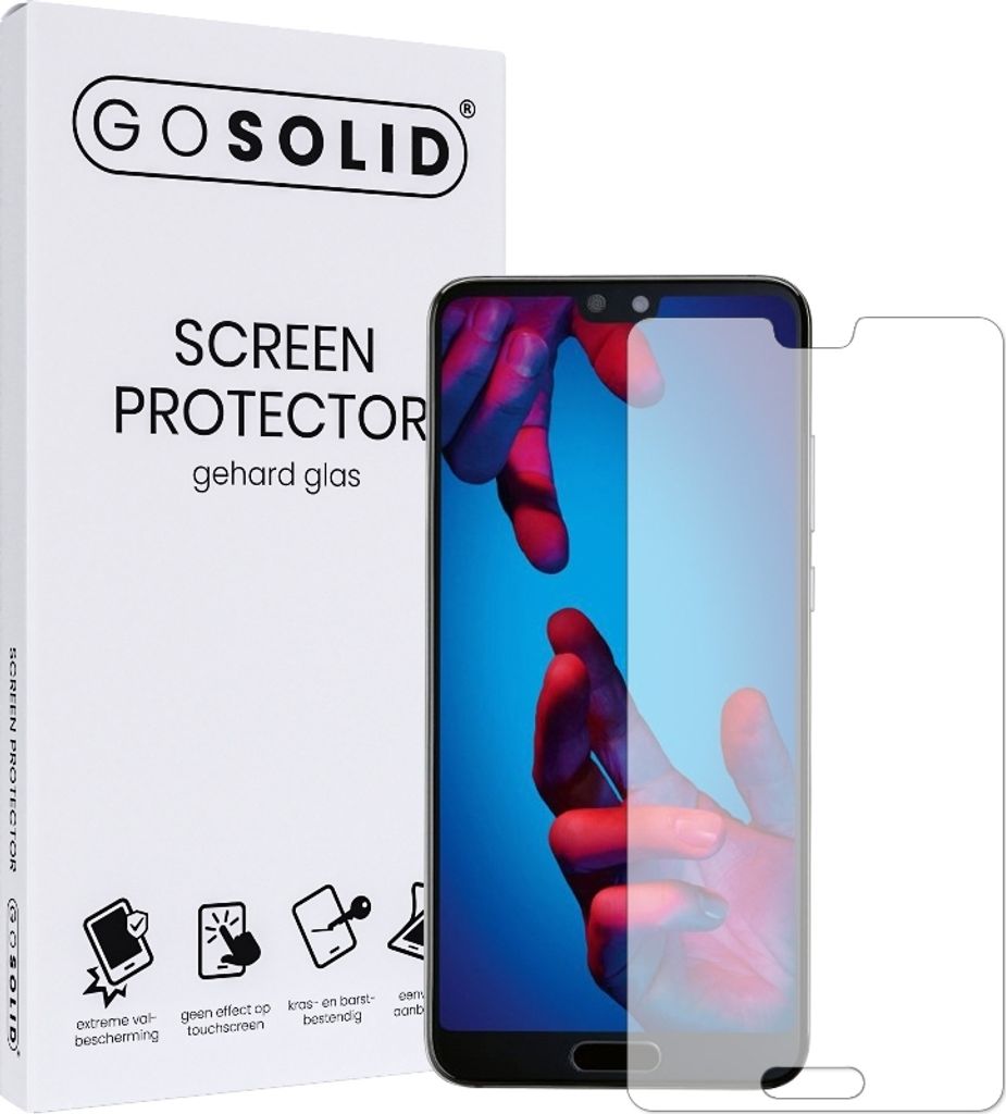 GO SOLID! Displayschutzfolie für Huawei P20 Lite gehärtetes Glas