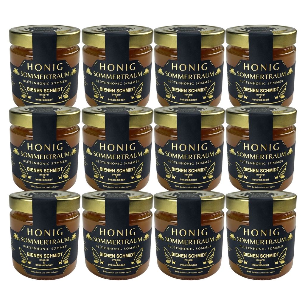 12 pots de miel d'apiculteur allemand « SOMMERTRAUM » de Image du produit 