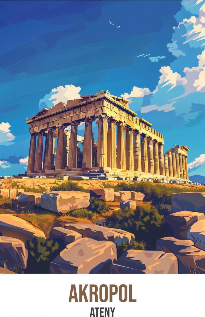 Plakat 68x98cm Akropolis