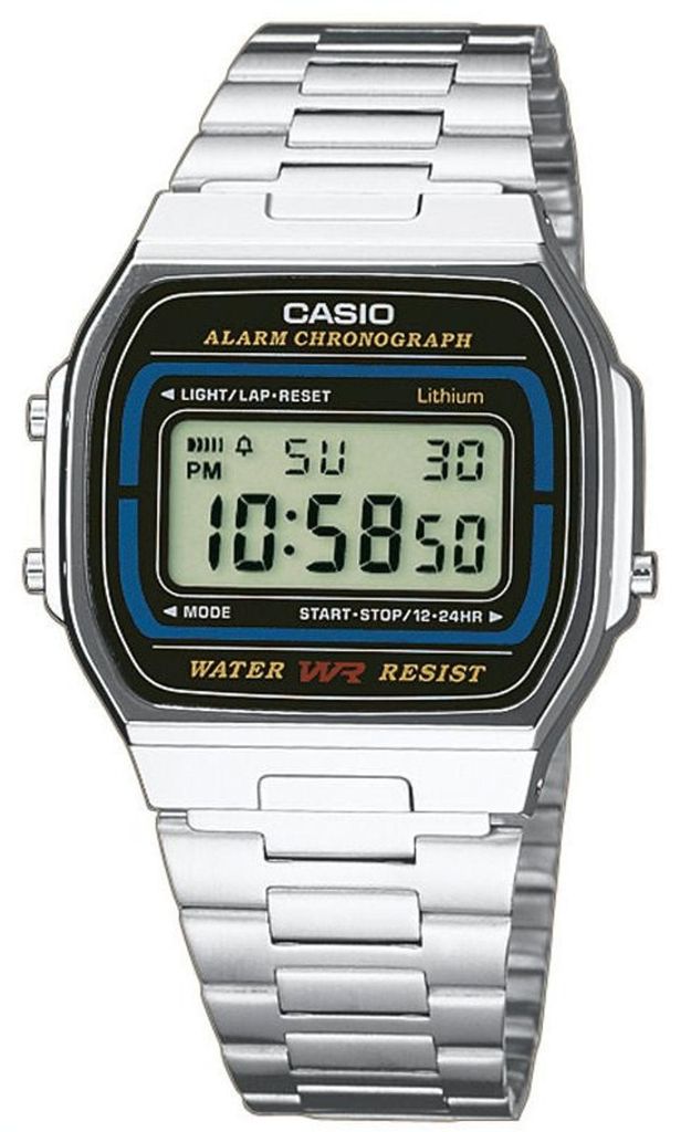 Cyfrowy chronograf z alarmem Casio A164WA-1VES Zdjęcie produktu 