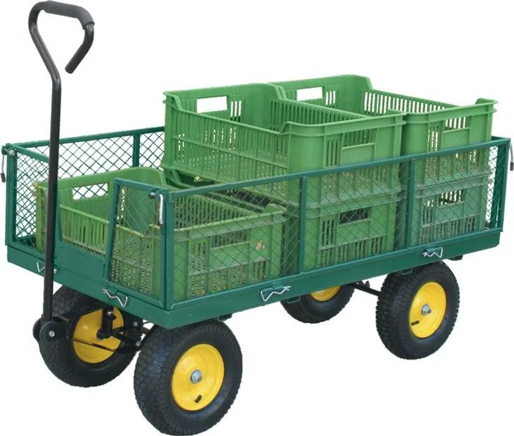 Carrello Portatutto 1250x650x320 mm 300kg - Ideale per Legna e Vasi