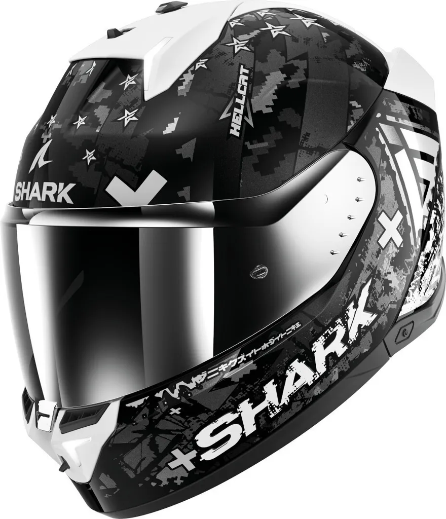 Casque Moto Intégral Shark Skwal I3 Hellcat Noir XL avec LED Actives
