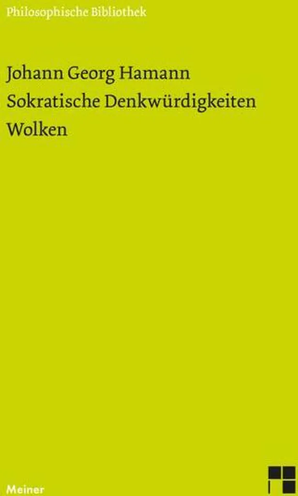 Livre de philosophie Sokratische Denkwürdigkeiten Wolken