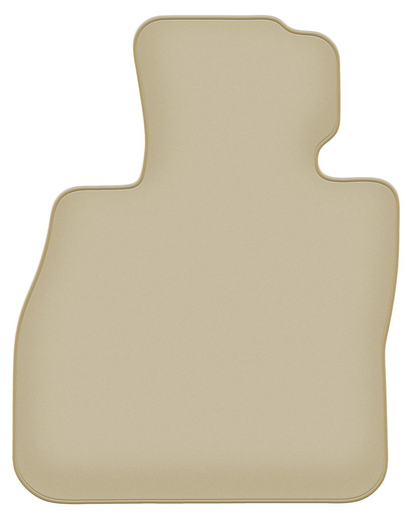 Fahrerfußmatte Velours PREMIUM beige passend für Mini Clubman F-54 (2015-, Schrägheck) – mit Befestigungen – passgenau