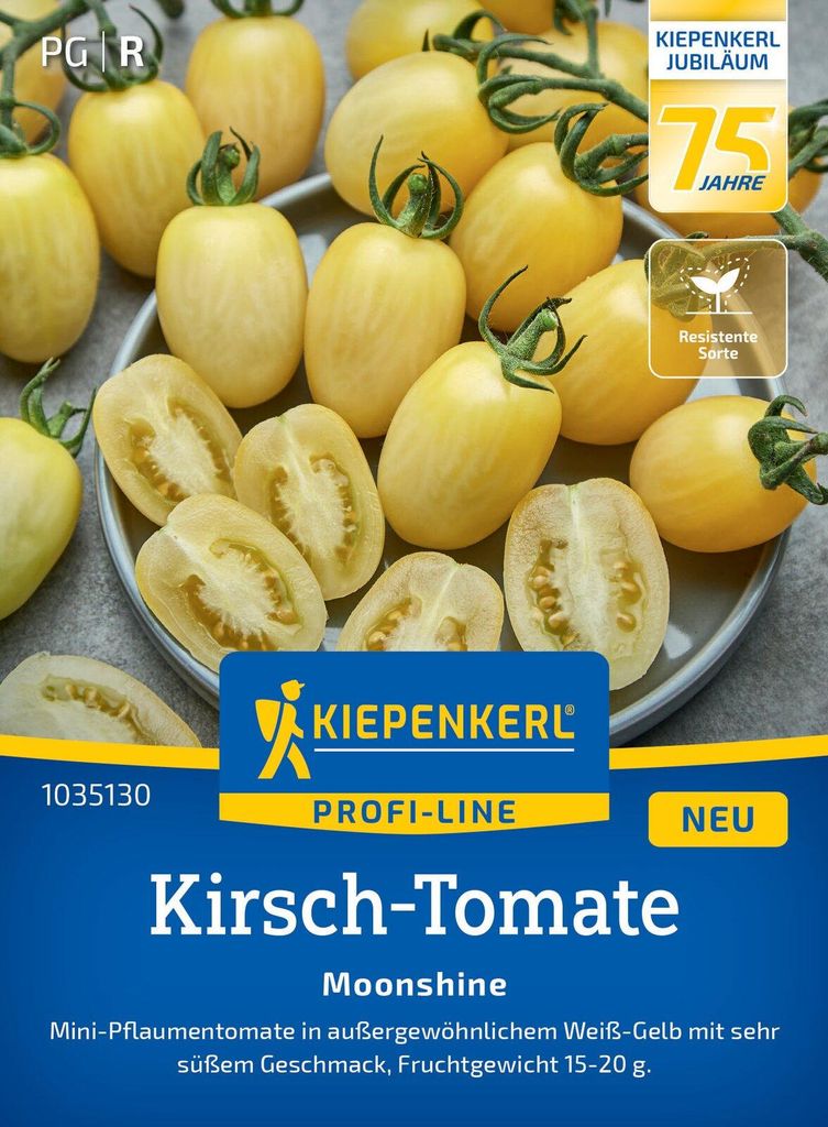 Kiepenkerl Kirsch-Tomatensamen Moonshine Solanum lycopersicum 5 Pflanzen