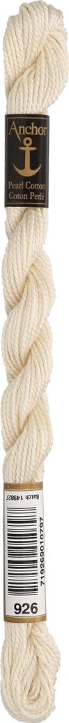 Anchor Perlgarn Stärke 5 4585000-00926 elfenbein Stickgarn, 100 % Baumwolle, 5g Strängchen