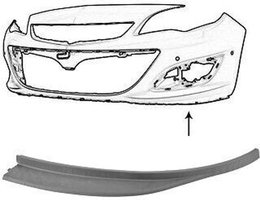 VAN WEZEL Spoilerlippe 3753502 Vorne Rechts für OPEL Astra Produktbild 