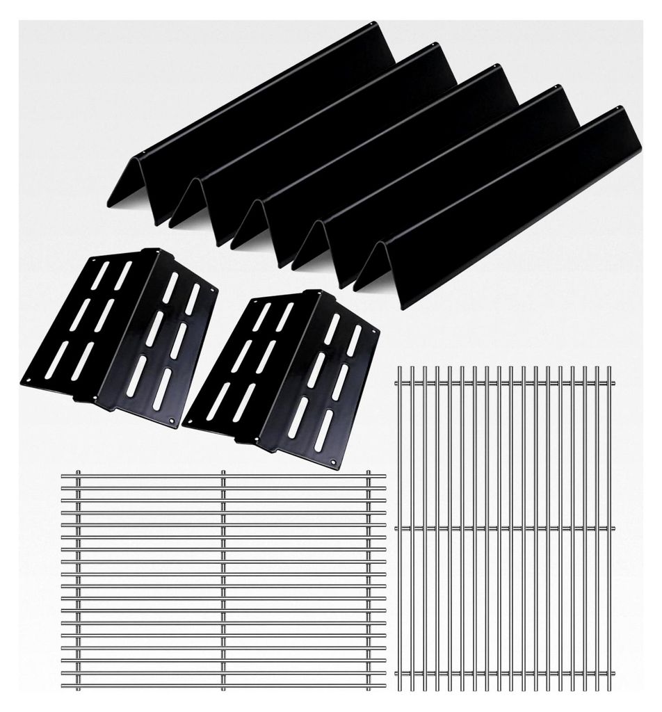Porzellan-Stahl-Wärmeabweiser mit 2 Grillrosten für Weber Genesis Grill, Ersatzteile für E-310, E-320, E-330, S-310, S-320, S-330, EP-310, EP-32...