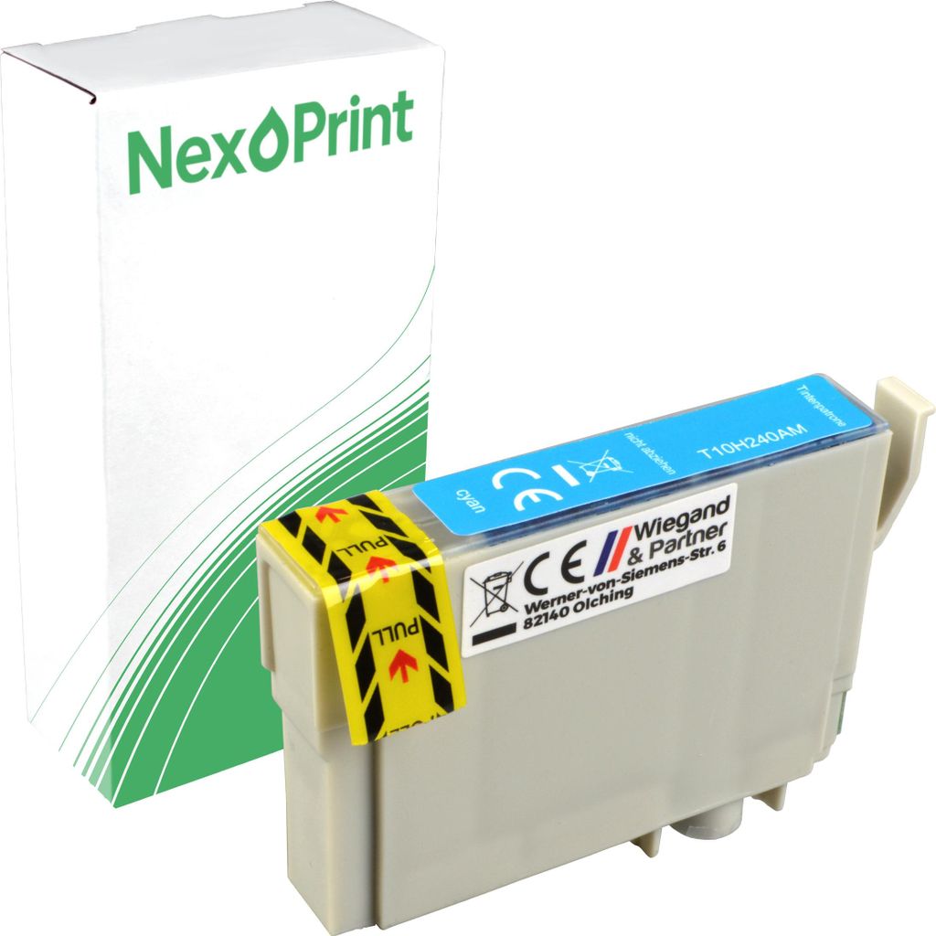 NexoPrint C13T10H240 604XL cyan Druckerpatronen kompatibel zu Epson EcoTank ET-2810 EcoTank ET-2811 EcoTank ET-2812 EcoTank ET-2820 ca. 400 Seiten