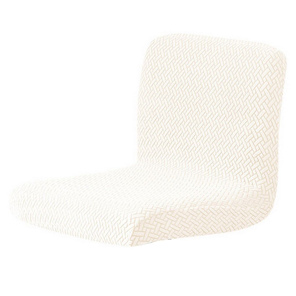 Stuhlabdeckung hohe Elastizität 360-Grad Allround-Paket Polyester Elasthan T-förmig Jacquard Stretch Drehung Stuhl Slip Home Decor-Beige