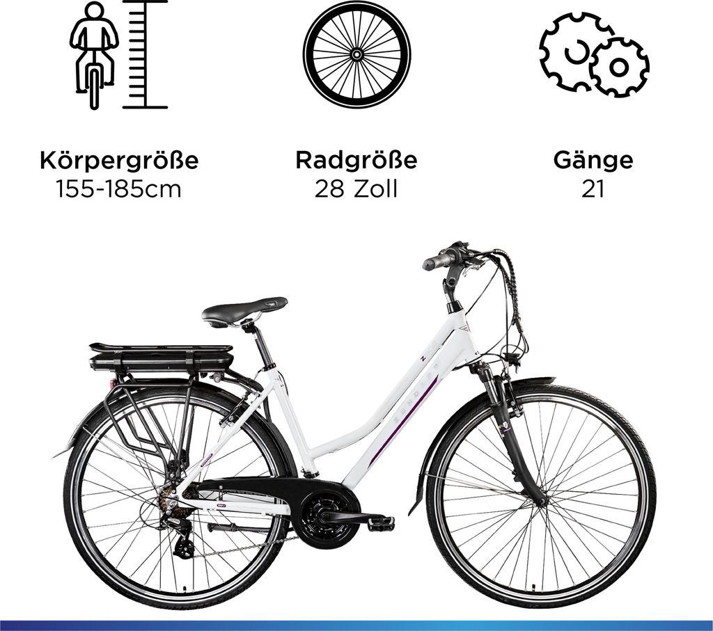 Zündapp Z802 E Bike 28 Zoll Trekkingrad Damen ab 155 cm mit Produktbild 3