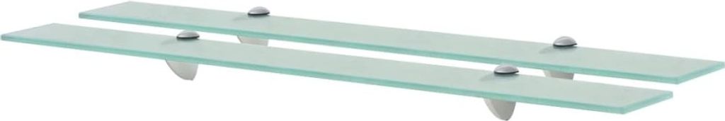 Schweberegale 2 Stk. Glas 80x10 cm 8 mm
