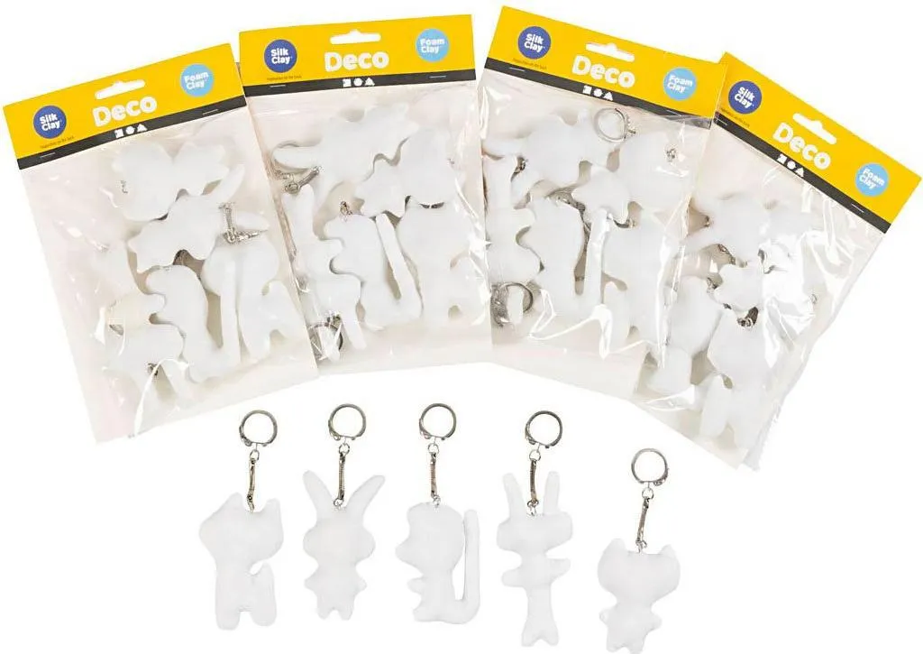 Creativ Company Kit Porte-clés Figurines Textiles - Loisirs Créatifs 25 Pcs