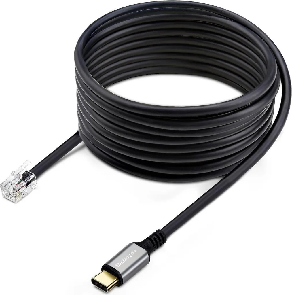 StarTech.com UR9-HEADSET-ADAPTER Adaptateur USB-C vers RJ9 Noir 1.8m