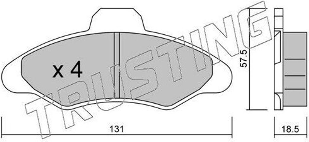 TRUSTING Bremsbeläge Satz Vorne Bremsklötze für FORD Escort VI Cabrio (ALL) 073.0