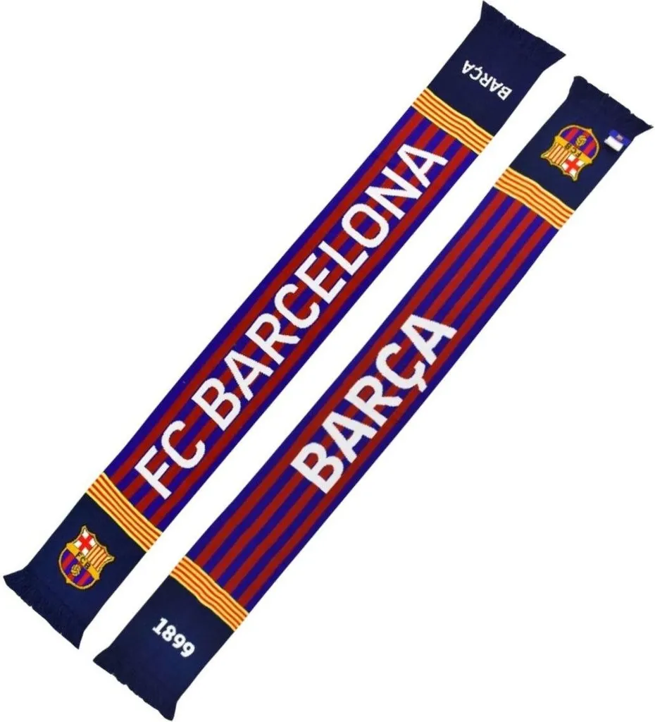 Accessoire Hiver FC Barcelone : Écharpe Tricotée pour Match et Sortie
