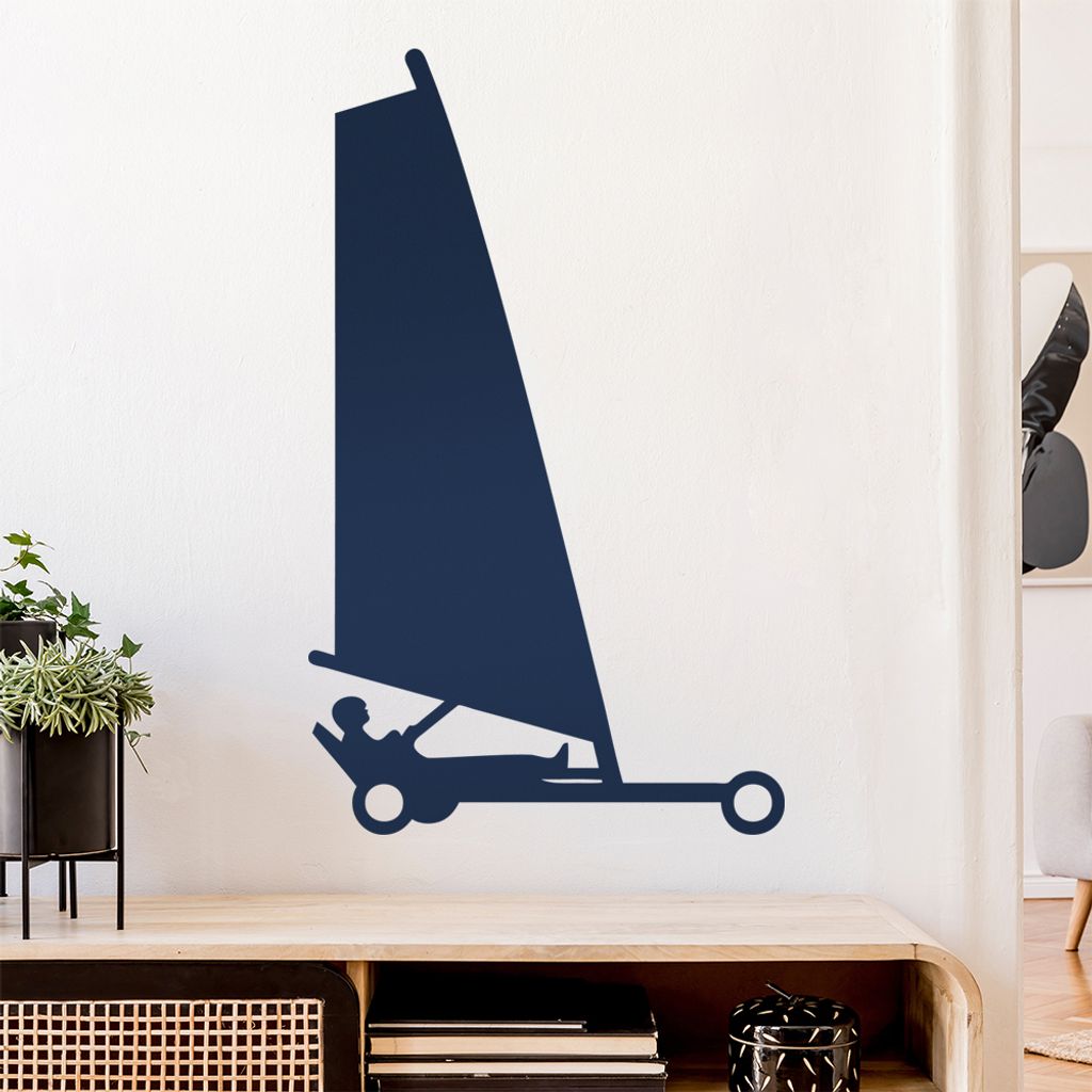 Strandsegeln Sport Figur Wandtattoo Wandaufkleber Wall Sticker - Dekoration, Küche, Wohnzimmer, Schlafzimmer, Badezimmer