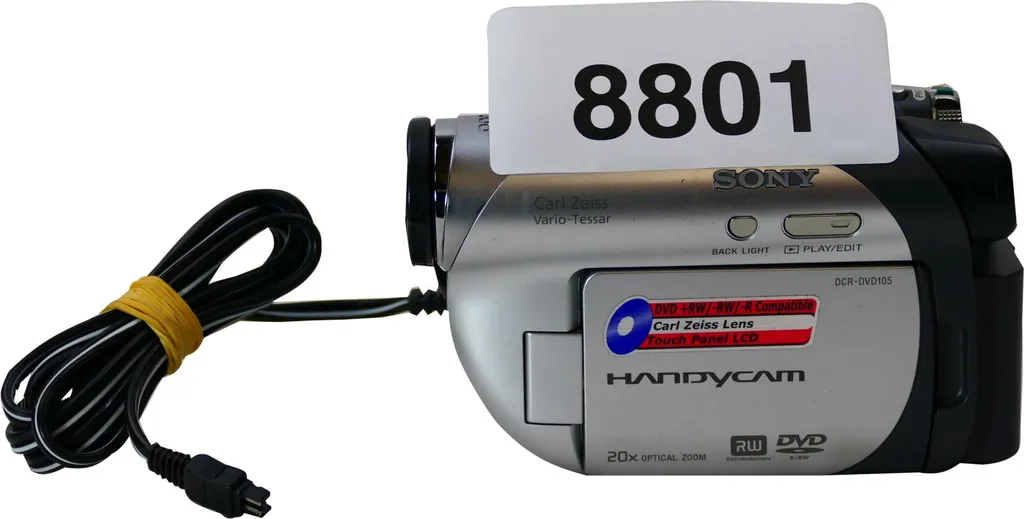 Sony DCR-DVD105 Caméscope DVD Handycam avec Zoom Optique 20x Argent