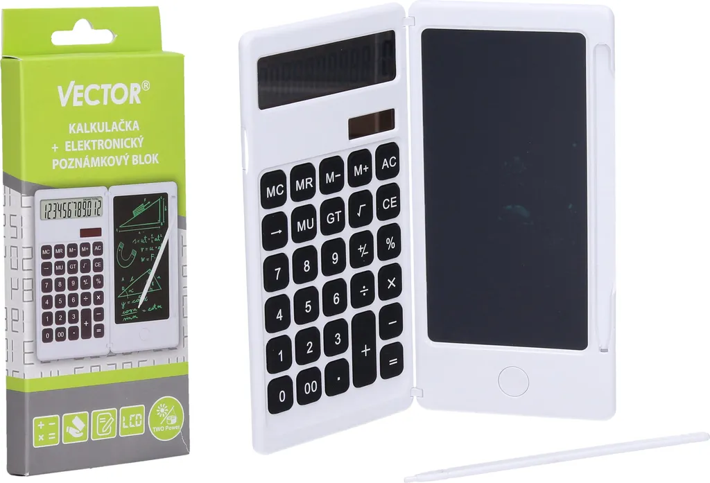 VECTOR Calcolatrice 2-in-1 e Taccuino Digitale: Efficienza Paperless