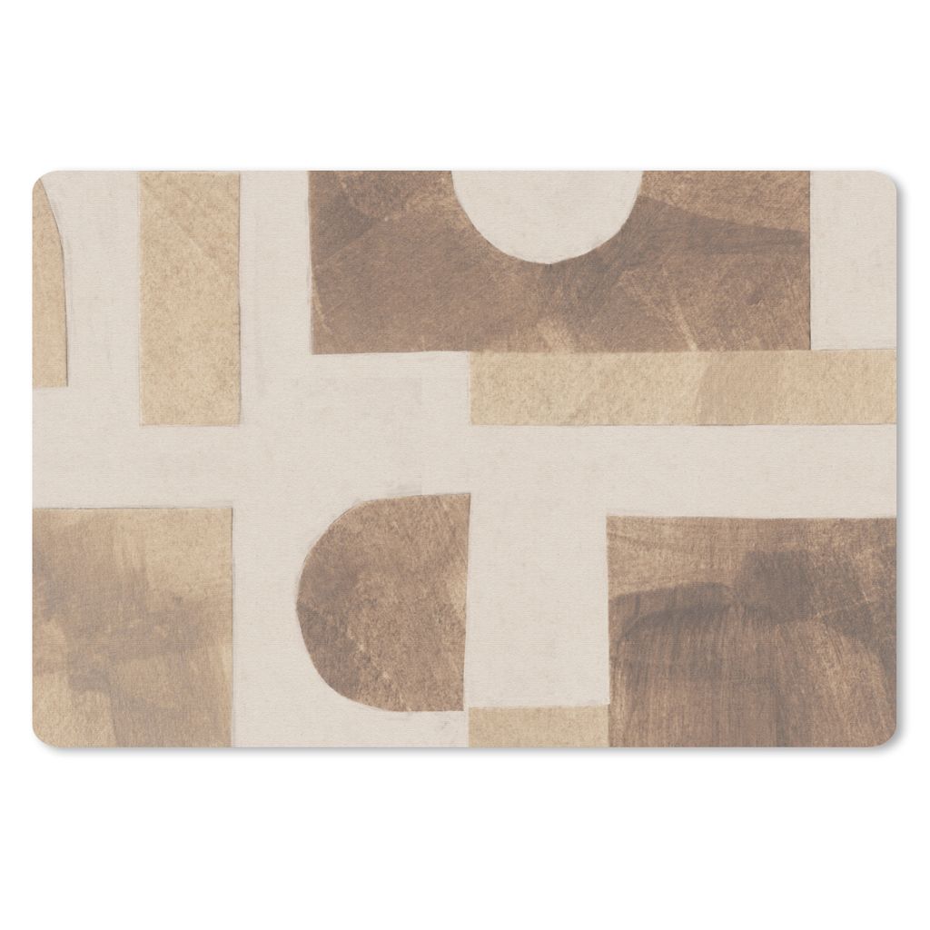 MuchoWow Mauspad Mousepad Abstrakt - Puzzle - Formen - Farben 27x18 cm - Mousepads - Maus Mat - Pad - Mausunterlage - Büroartikel - Desk Matten