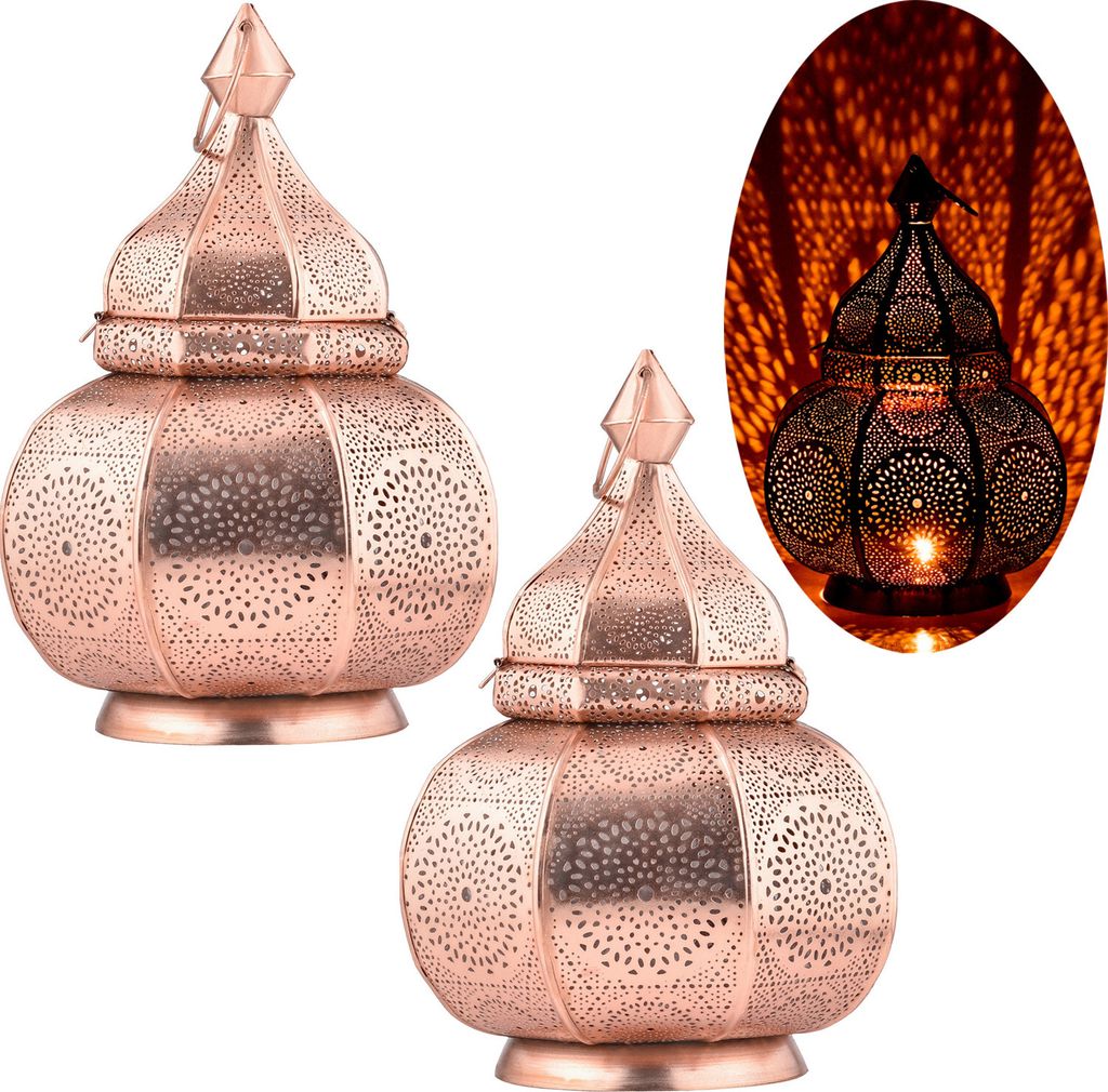 sada 2 orientálních luceren Stolní lampa Lamisa měděná Obrázek produktu 