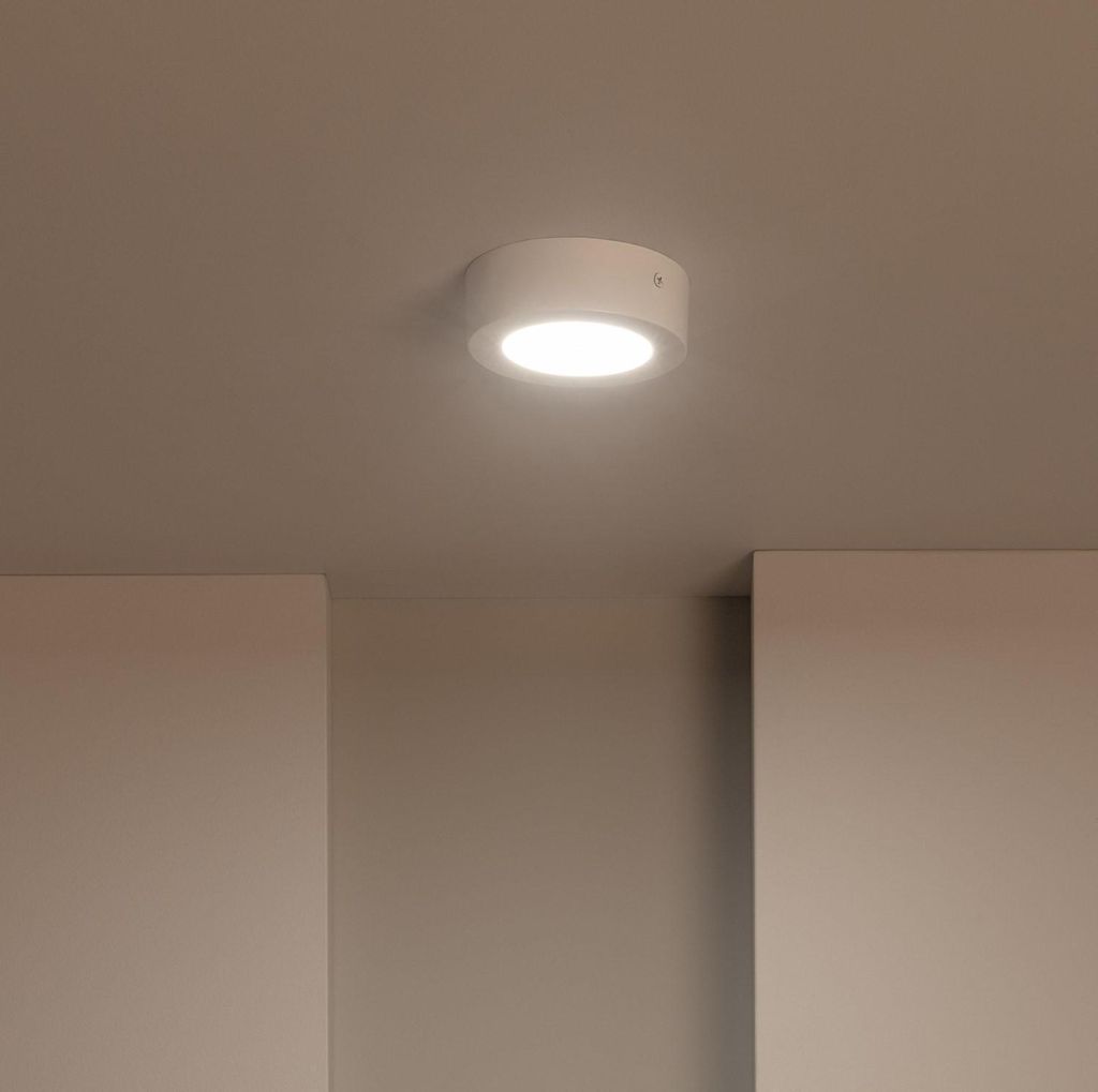 LED-Deckenleuchte 6W Rund Ø120 mm 3000K Warmweiß Produktbild 3