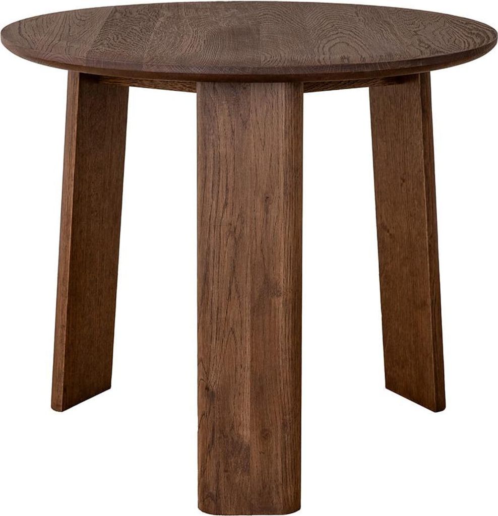 Monti Beistelltisch Tabacco 51 cm - Runder Eichenholztisch im Scandi-Japandi-Stil