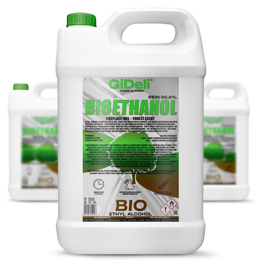 Bioethanol Waldduft 96,6% 15L für Kamin Universal Rauchfrei Produktbild 