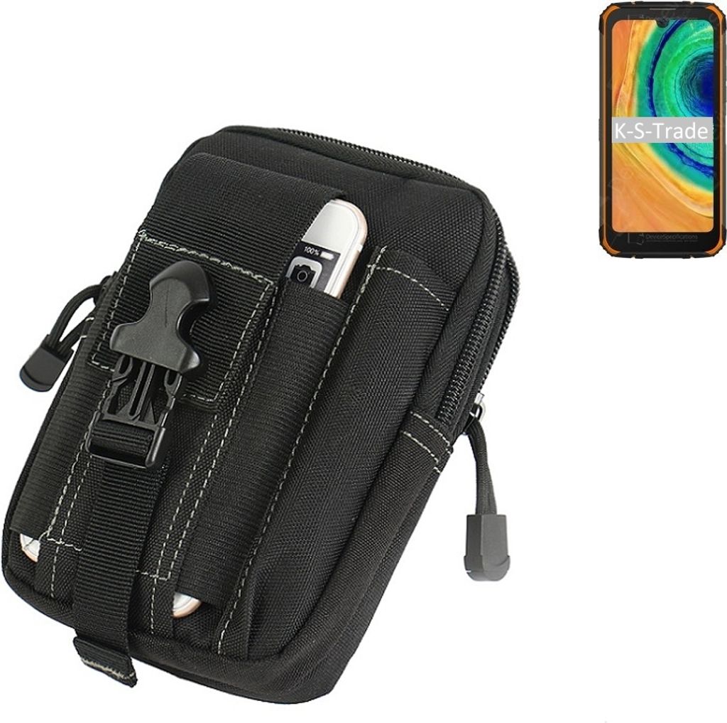 K-S-Trade Gürtel Tasche kompatibel mit Doogee S59 Gürteltasche Holster Schutz Hülle Handy Hülle Smartphone outdoor Handy-Hülle schwarz