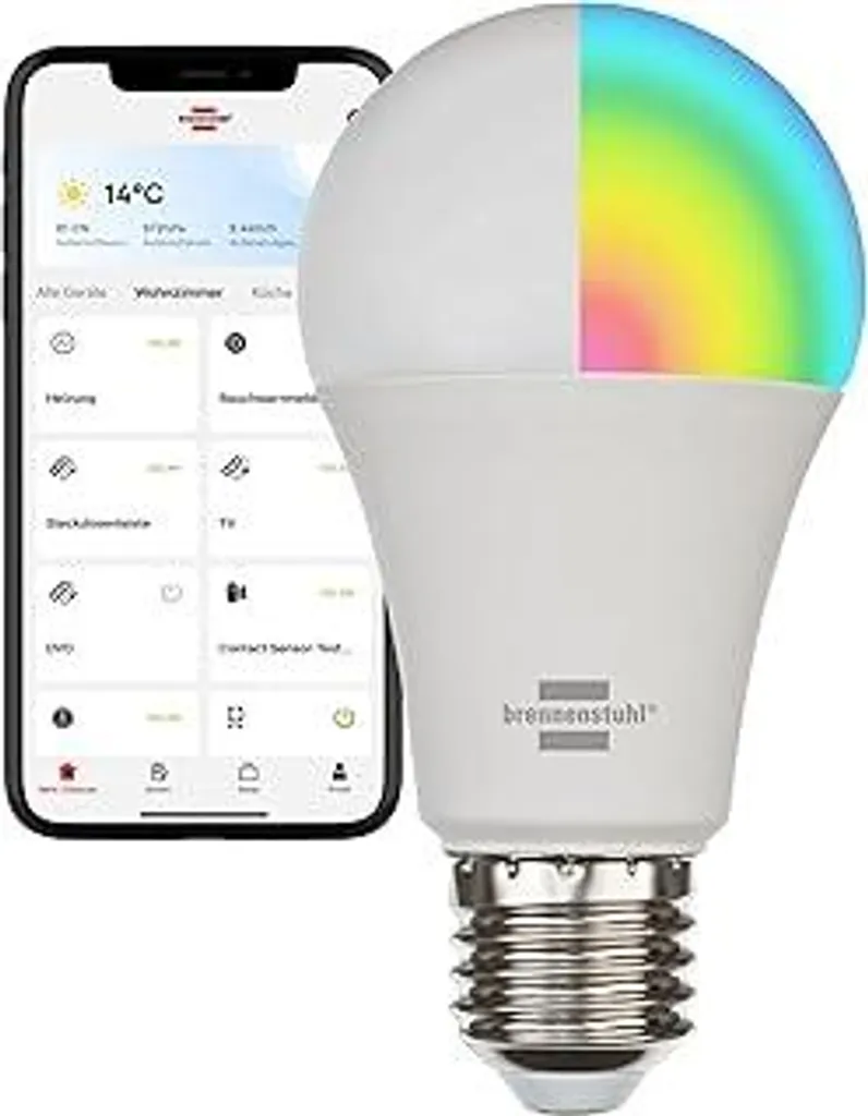 Acquista Brennenstuhl Connect SB 800 E27: Lampadina Smart LED WiFi 9W 810lm