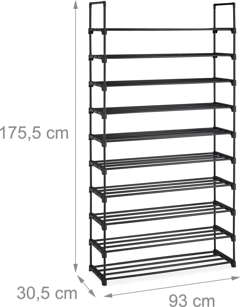 Grande étagère à chaussures modulable et robuste avec 12 compartiments - 4