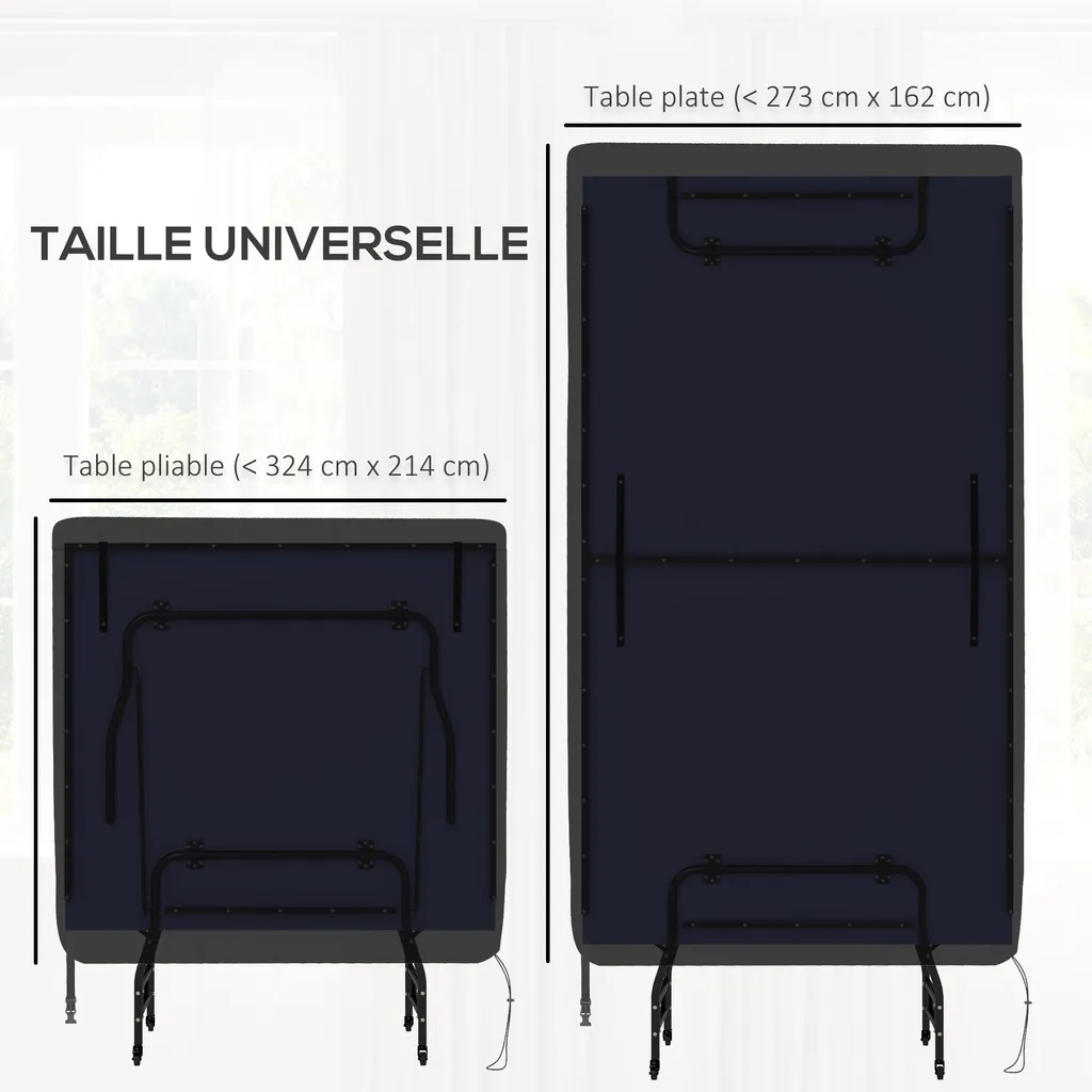 Bâche de protection imperméable pour table de tennis de table pliante - 7