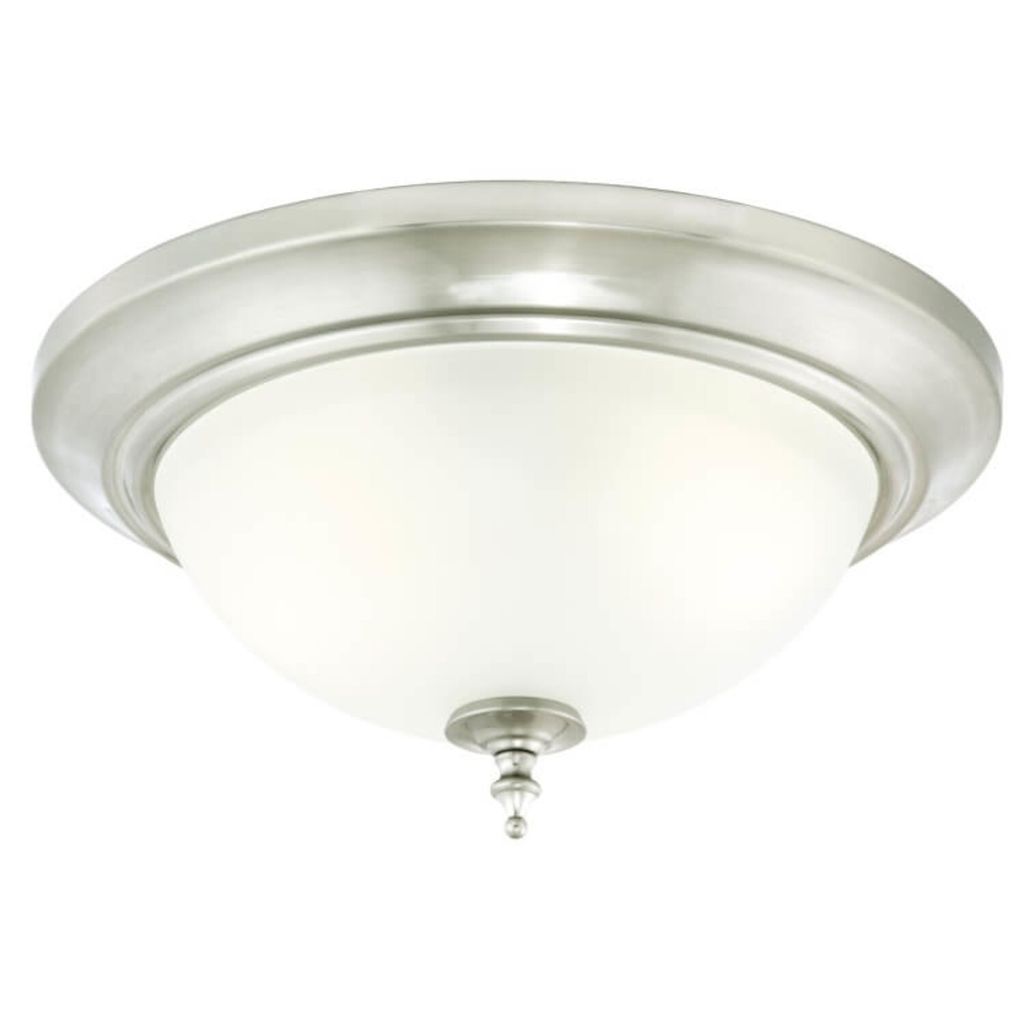 Deckenleuchte Harwell 33 cm Nickel gebürstet und Mattglas
