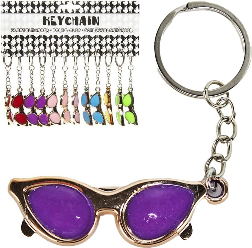Schlüsselanhänger Brille - verschiedene Sonnenbrillen - ca. 6 cm