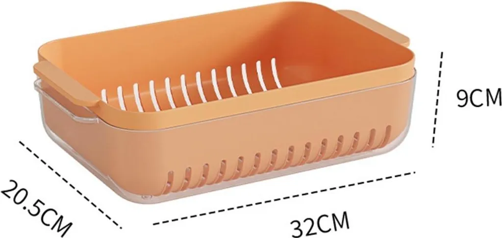 INF Passoire Double Couche Orange : Adieu les Aliments dans l'Évier