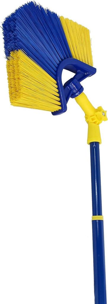 Teleskopische Dachrinnenbesen Dreieckbesen - 4 m Teleskopstange mit Gewinde Waschbare Kunststoffborsten