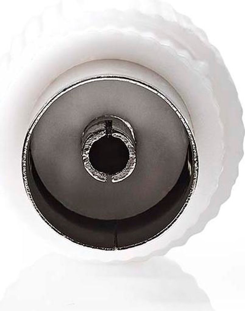 Nedis IEC (Coax) Stecker - Gerade - Buchse - Vernickelt - 75 Ohm - Schraube - Kabeleingangsdurchmesser: 7.0 mm - Metall / PVC - Weiss - 2 Stück - Box