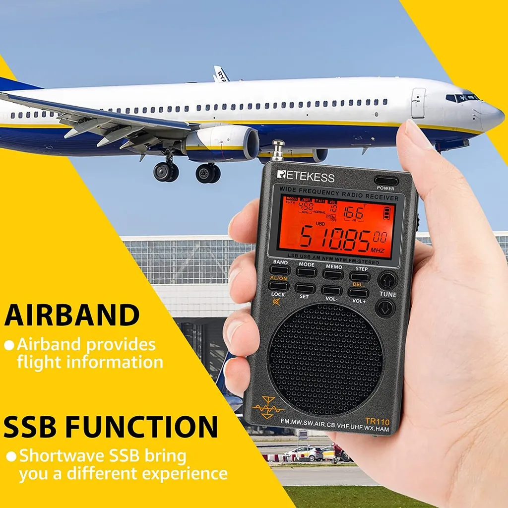 Radio Portable Retekess TR110 : Solution Réception Difficile et Aviation