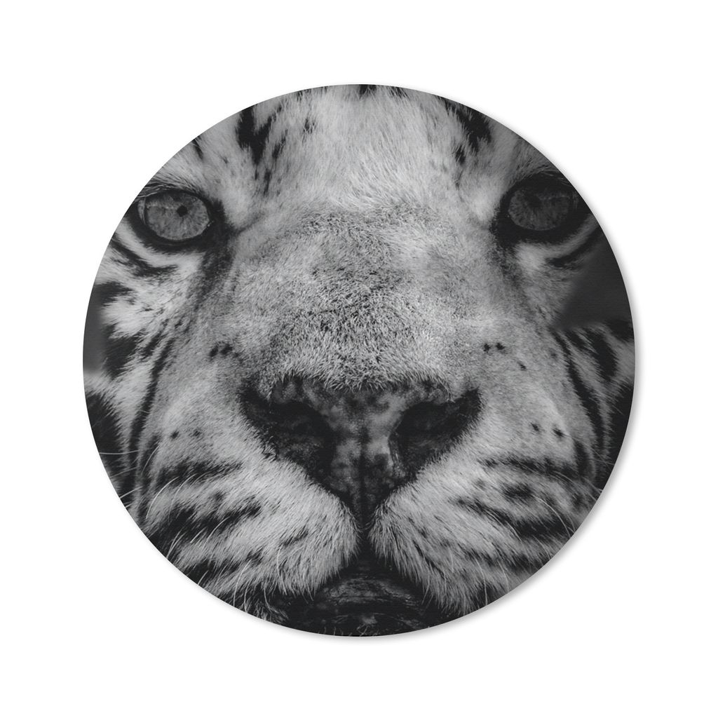 MuchoWow Mauspad Mousepad Dschungel - Tiger - Schwarz - Weiß 20x20 cm - Mousepads - Maus Mat - Pad - Mausunterlage - Schreibtischmatte