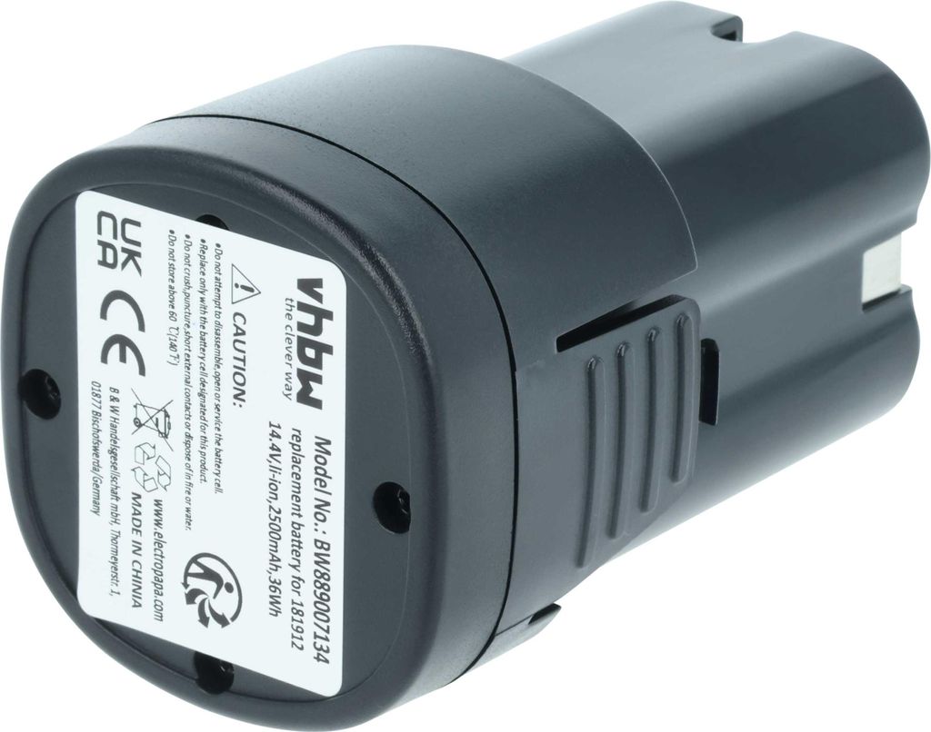 vhbw Akku kompatibel mit Kerbl 181891, PowerCut, FarmClipper 2, 181881 Schermaschine (2500 mAh, 14,4 V, Li-Ion)