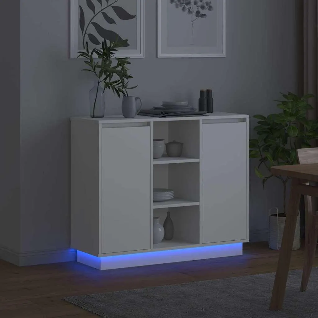 vidaXL Credenza Bianca 30x41x124 cm in Legno Multistrato