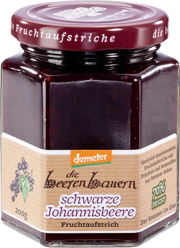 die beerenbauern - Schwarzer Johannisbeer Fruchtaufstrich - 200g